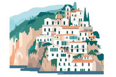 Stunning Cliffs of the Amalfi Coast in Italy clipart