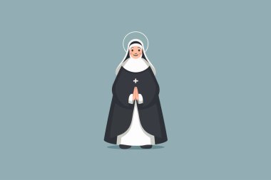 Nun isolated vector illustration clipart