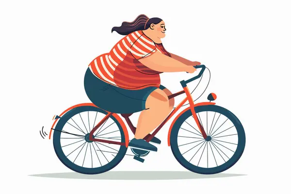 Fat lady riding a bike hotsell