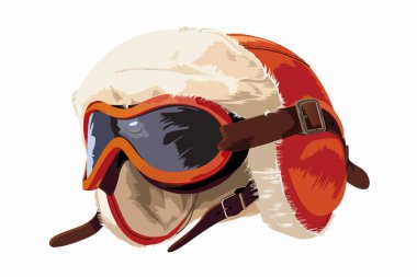 Aviator Hat isolated illustration illustration clipart