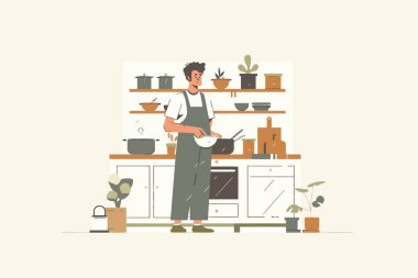 househusband isolated illustration illustration