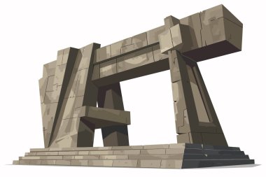 brutalist style monument isolated illustration illustration clipart