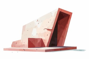 brutalist style monument isolated illustration illustration clipart