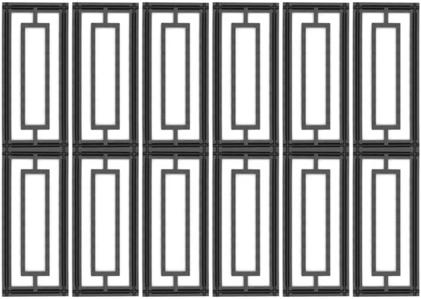 Renderowanie Luksusowy Czarny Drewno Kwadratowy Wzór Panel Vintage Design Ściana — Zdjęcie stockowe