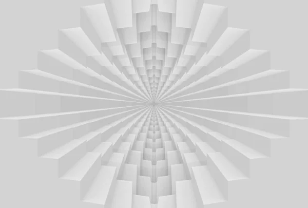 Рендеринг Abstract White Square Grid Tunnel Wall Background — стокове фото