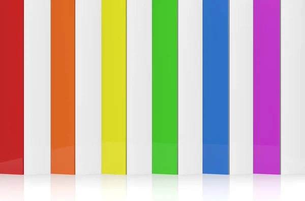 Rendering Alternate Rainbow Colorful Lgbt Stage Bars Floor Wall Background — Fotografia de Stock