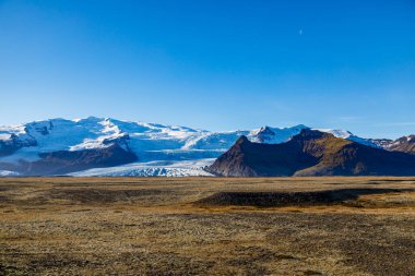 Skaftafell, İzlanda 'da kışın başlangıcında manzara