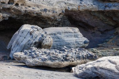 Kanarya Adası, Fuerteventura volkanik adasının kıyısındaki jeolojik yapılar