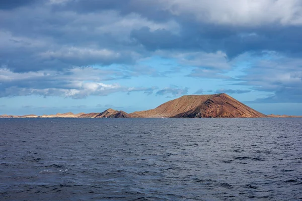 Vue Petite Île Lobos Depuis Ferry Lanzarote Fuerteventura Îles Canaries — Photo
