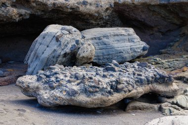 Kanarya Adası, Fuerteventura volkanik adasının kıyısındaki jeolojik yapılar