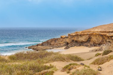 Plaj Playa de Jarubio Kanarya Adaları 'nın batı adası Fuerteventura' da.