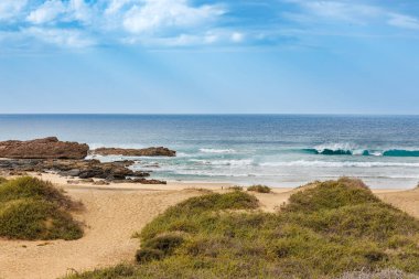 Plaj Playa de Jarubio Kanarya Adaları 'nın batı adası Fuerteventura' da.