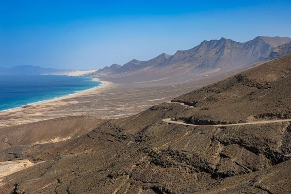 Landscape in the Cofete area in the south of the island of Fuerteventura in the Canary Islands