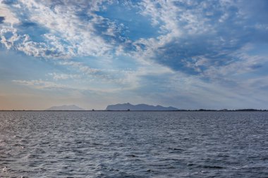 Saline Della Laguna yakınlarındaki Doğa rezervi Marsala, Sicilya, İtalya