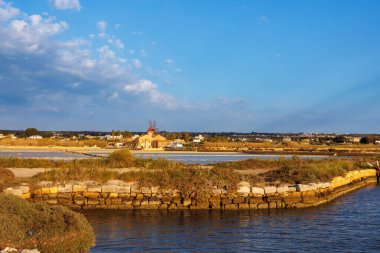 Saline Della Laguna, Marsala, Sicilya, İtalya yakınlarında.
