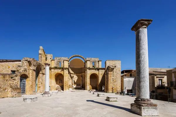 Salemi Kastély Castello Normanno Szicília Szigetén Olaszországban Jogdíjmentes Stock Képek