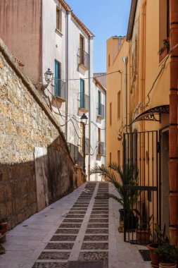 İtalya 'nın Sicilya adasındaki antik Salemi kasabası.