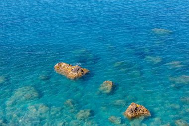 İtalya 'nın Sicilya adasındaki Tindari' den Tyrhenian Denizi manzarası