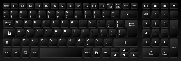 Keyboard Black Background — Stock Vector