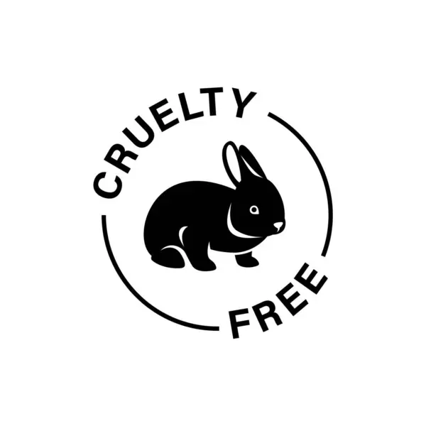 Cruauté Icône Libre Non Testé Sur Les Animaux Logo Autocollant — Image vectorielle