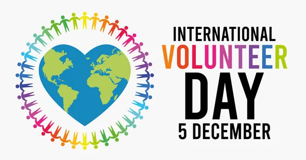 Poster Event International Volunteer Day Vector Format — Stock Vector