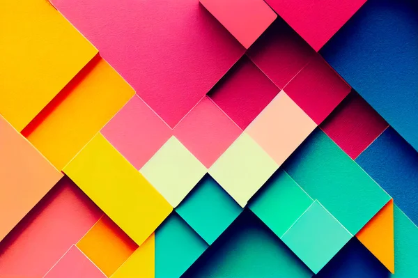 Bright geometric background, vivid background, Lots of beautiful colors and shapes