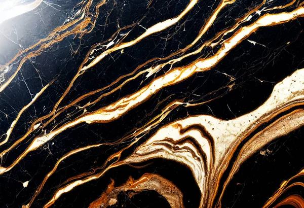 Luxury Abstract Fluid Art Painting Alcohol Ink Technique Mixture Black — Stock Photo, Image