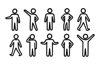 İnsanoğlunun karalama simgesi, özet sembolü. Vektör izole edildi