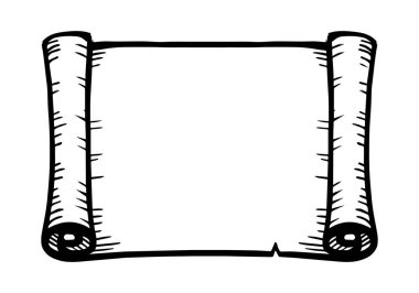 Kağıt harita kaydırma, eski model oymacılık biçimi parşömen