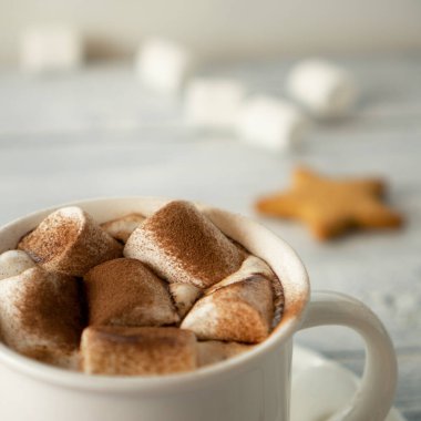 Geleneksel yeni yıl çikolatasında karamel ile kakao şekerlemesi. Sıcak bir Noel atıştırması ve tatilde bir aile akşamı hediyesi..