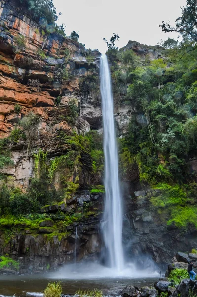 Lindas Quedas Isoladas Majestosas Lonecreek Lone Creek Cachoeira Graskop Mpumalanga — Fotografia de Stock