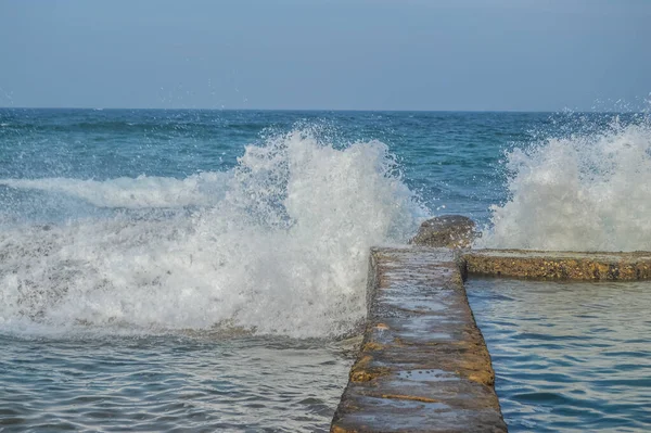 stock image Pristine and natural Salt rock tidal pool in Dolphin coast Ballito Durban South Africa