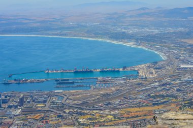 Güney Afrika 'daki güzel Cape Town şehrinin deniz manzarası
