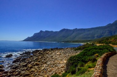 Route 44 garden route or Clarence pass through Hottentots holland mountain in Cape Town clipart