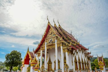 Phuket Tayland 'daki güzel Wat Chalong Budist Tapınağı