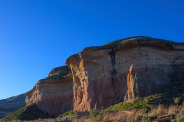 Clarens Güney Afrika 'daki Golden Gate Ulusal Parkı' nda mantar rock