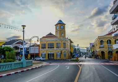 Tayland 'daki Phuket eski şehir manzarası