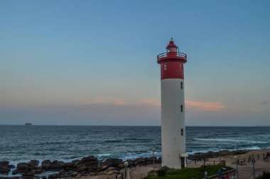 Umhlanga Deniz Feneri Durban kuzey Kzn Güney Afrika worl'd ikonik deniz fenerleri biri