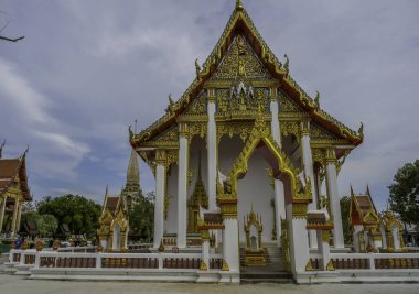 Phuket Tayland 'daki güzel Wat Chalong Budist Tapınağı