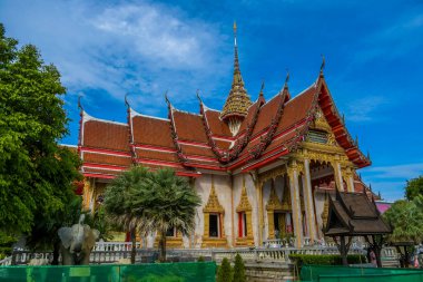 Phuket Tayland 'daki güzel Wat Chalong Budist Tapınağı