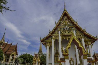 Phuket Tayland 'daki güzel Wat Chalong Budist Tapınağı