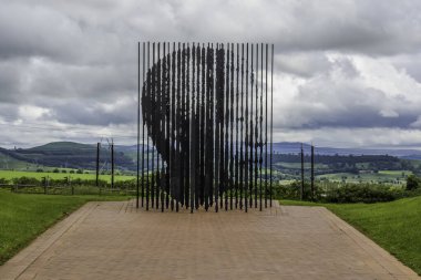 Nelson Mandela capture site , steel statue in Howick midlands KwaZulu Natal