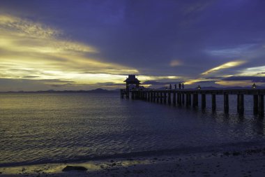 Phang Nga Tayland 'da Koh yao yai adası deniz manzarası