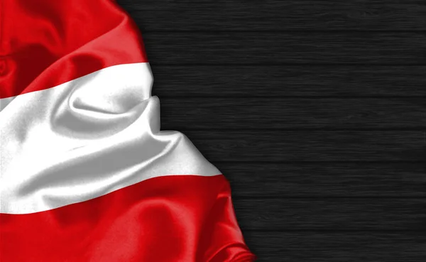 Szekrény Ausztria Zászló Tetején Fekete Háttér — Stock Fotó