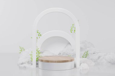 Minimalist Ahşap Bitki Podyumu 3B Hazırlama