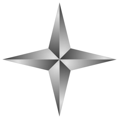 Beyaz bir arka plan üzerinde star