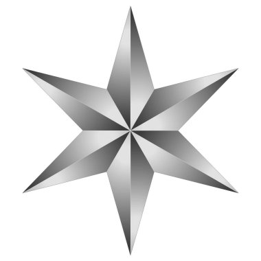 Beyaz bir arka plan üzerinde star