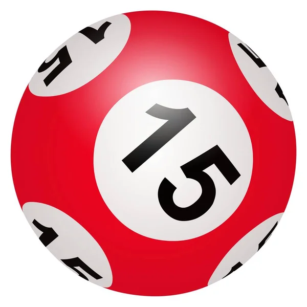Piłka Lotto Numer Białym Tle — Zdjęcie stockowe