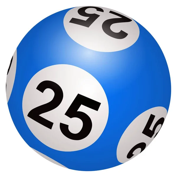Lotto Μπάλα Αριθμός Λευκό Φόντο — Φωτογραφία Αρχείου