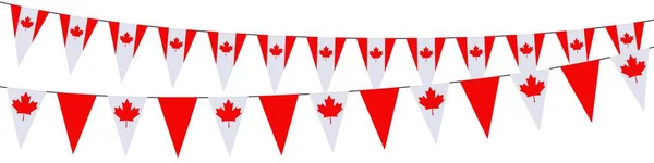 Girlanden Banner Den Farben Kanadas — Stockvektor